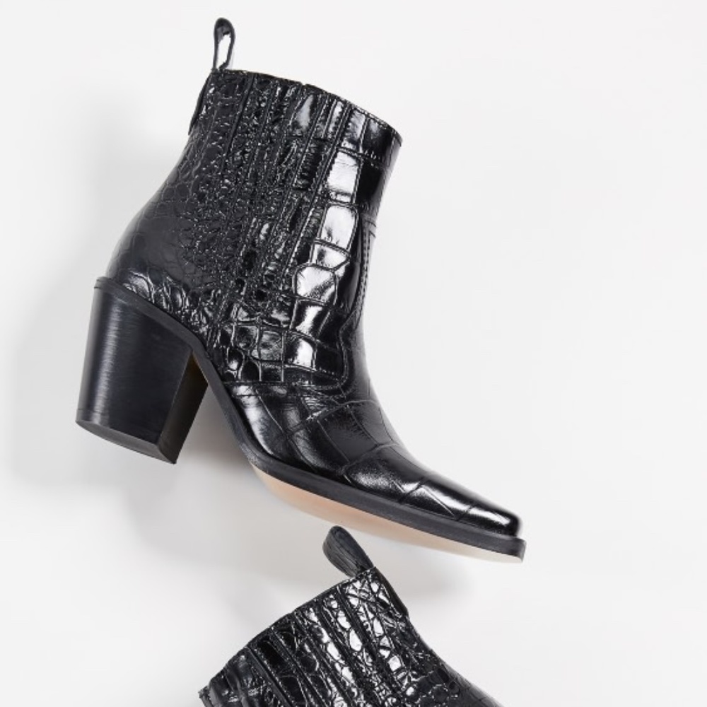 Ganni Western Boots- Black